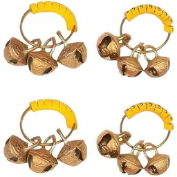 bhakti shringar Brass Ghungroos Rubber Kadi, Clapping Finger Ring for Pooja, Bhajan, Aarti Ghungroo Bells-picture-11