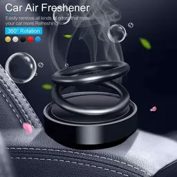 auto smart look ASL1731 Car Solar Ring Air Freshener Double Loop Rotary Air Conditioner Dashboard Air Freshener Perfume Black For Maruti Ertiga Air Purifier image 5