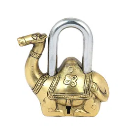 Imli Street Brown Textured Camel Design Lock Brass Figurine Showpiece image 4