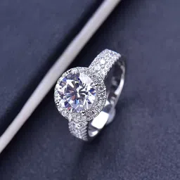 Iga Collection Valentine Sterling Silver Cubic Zirconia Stone Fashion Sterling Silver Cubic Zirconia Platinum Plated Ring-picture-10