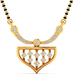 amarta Madhubala 1 Precious Mangalsutra Pendant (Without chain) 18kt Diamond Yellow Gold Pendant-picture-41