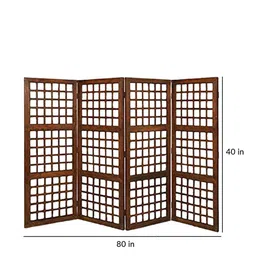 shilpi Wooden Room Rhombus Divider In Brown image 3