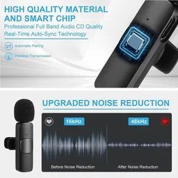 nand Wireless Bluetooth Collar Mic for Youtubers Ideal Microphone M22 Camera Microphone image 2