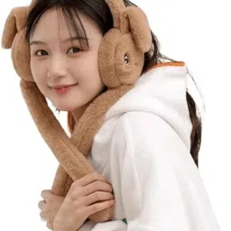 empoison Winter Funny 1 Brown Ear Muff Moving Air Pump Earmuff for Girls/Women's Ear Muff-picture-23
