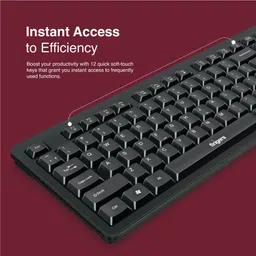 FINGERS Stellar Combo With Mouse Wireless Standard Desktop Keyboard Compatible with Desktop, Laptop, Tablet, iPad, Mac multimedia_keys,Stellar Combo With Mouse image 4