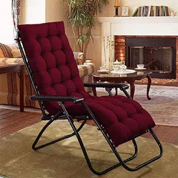 sovoma Microfibre Stripes Chair Pad Pack of 1 image 2