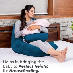 daddy cool Microfibre Pregnancy Pillow Pack of 1 Solid Full Body C Shaped velvet image 3