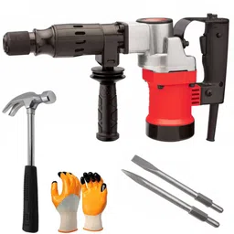 ranpra 5KG DEMOLITION BREAKER MACHINE WITH SAFETY GLOVES & CLAW HAMMER RHC-358 7 KG DEMOLITION/BREAKER MACHINE HEAVY DUTY Hammer Drill-picture-48