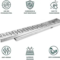 plantex Floor Stainless Steel Pop-Up Strainer image 2