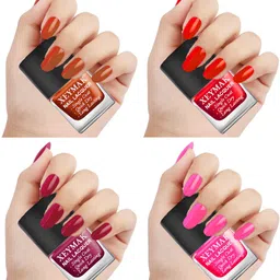 xeymak Nail Polish Quick Dry Single application 4 Pc set 1,4,6,11 Multicolor-picture-13