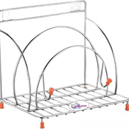 Chakla/Belan Kitchen Rack Cabin Kart Rolling Pin Holder Pan Holder rolling pin & Board Holder Steel image 2