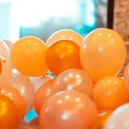 bash n splash Printed Gold Happy birthday Pastel Peach Orange yellow Balloon Party Decoration Balloon image 4