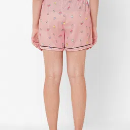 FashionRack Women Multicoloured & Pink 2 Printed Lounge Shorts image 5