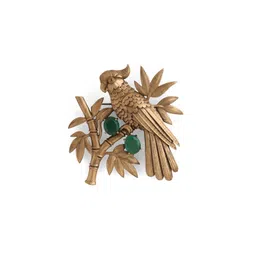 cosa nostraa Emerald Parrot Brooch Cufflinks image 4