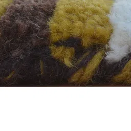 PRESTO Yellow Striped Hand Tufted Wool Anti-Skid Carpet image 4