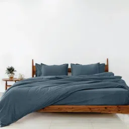 Grey 100% Cotton 400 Heavy Winter Single Bed Comforter by SLEEPING OWLS-image-70