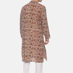 PAROKSH Men Ethnic Motifs Printed Kurta image 3