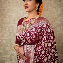 Aldwych Ethnic Motifs Woven Design Zari Banarasi Saree image 5