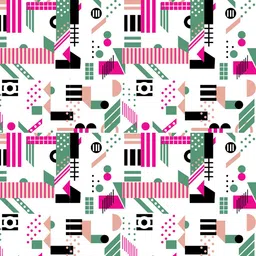 Divine Casa Pink & White Geometric 120 TC Queen Bedsheet with 2 Pillow Covers image 5