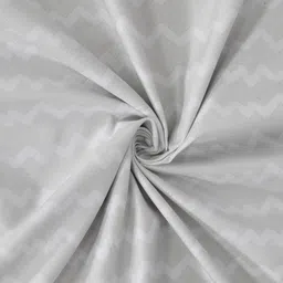 Arrabi Grey & White Geometric 300 TC King Bedsheet with 2 Pillow Covers image 2