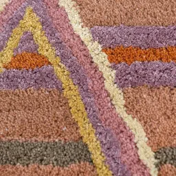 Red Geometrical Wool 3 ft X 5 ft Hand Tufted Carpet by Jaipur Rugs image 4