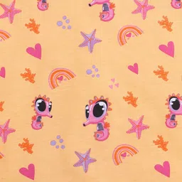 BUMZEE Girls Conversational Printed Cotton A-Line Dress image 3