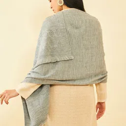 Soch Abstract Woven Design Acrylic Shawl image 3