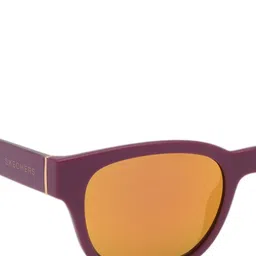 Skechers Women Orange Lens & Purple Wayfarer Sunglasses - SE6021 50 82Z image 3