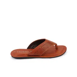 FAUSTO Men Tan Thong Flip-Flops image 2