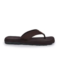 Action Plus Men Brown & Black Thong Flip-Flops image 4