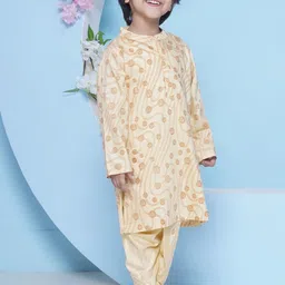 Sethukrishna Boys Floral Printed Regular Kurta with Dhoti Pants image 4