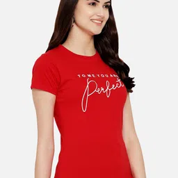 Fabflee Pack Of 3 Typography Printed Round Neck Casual Knitted Cotton T-shirts image 3