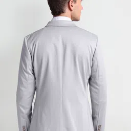 Arrow Notched Lapel Long Sleeves Single Breasted Slim Fit Formal Blazer image 2