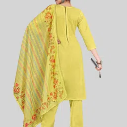 TAVAS Ethnic Motifs Embroidered Mirror Work Unstitched Dress Material image 3