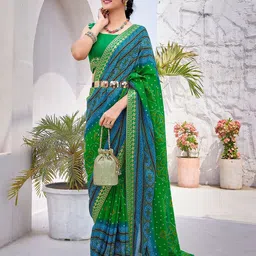 KALINI Bandhani Printed Saree image 4