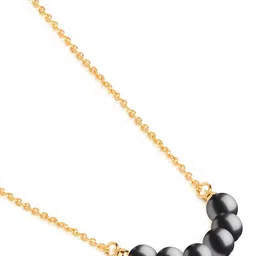 MINUTIAE Women Gold-Plated Stones-Studded Necklace With Chain image 4