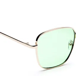 Carlton London Men Green Lens & Gold-Toned Square Sunglasses with UV Protected Lens image 3