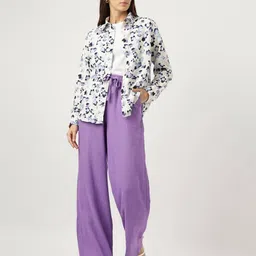 marks & spencer Women Floral Print Regular Fit Safari Shirt image 4