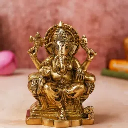 Raja Ganesha Brass Religious Idol by The Advitya-image-8