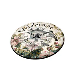 olive tree Well Come 12 Inches Classic Wooden Clock image 4