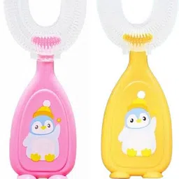 shopcircuit Children Infant Toothbrush U-shaped For 2-6 Years Mouth-Cleaning Pack of 2 Ultra Soft Toothbrush-picture-16