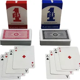gift collection Number 1 Superior Quality Plastic Coated Playing Cards with 2 Set of Cards-picture-24