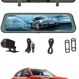 maties 9.66inch Digital Mirror DVR Full Touch Screen With TFT/Night Vision For Car-284 Black LCD-picture-31