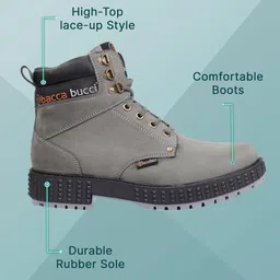 bacca bucci Moto Inspired SCOTT 4-Eye Combat Boots Boots For Men image 3