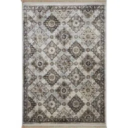 obsessions Cream and Brown Persian 3x5 Feet Machine Made Carpet image 2