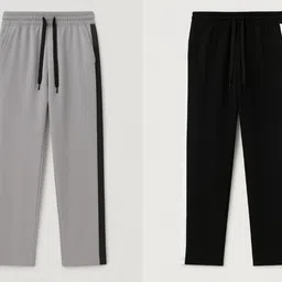 sde Pack of 2 Men Striped Multicolor Track Pants image 4