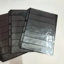 gold mint Pack of 10 Stamp sheets / Pages 7 Divider for Large albums - black display card Stamp Page Sheet image 2