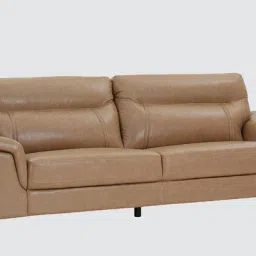 royaloak Harmony Leatherette 3 Seater Sofa in Brown Colour image 3