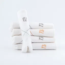 CROSSLINE 100% COMBED COTTON EMBROIDERED HANDKERCHIEF ["White"] Handkerchief image 2