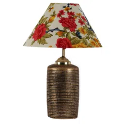 Multicolour Shade Table Lamp With Antique Base by Foziq image 5